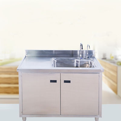 Anti mobilia d'acciaio acida della cucina ISO9001 con il ristorante dello scaffale regolabile del lavandino