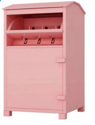 L'abbigliamento ricicla il metallo rosa 1800mm di donazione del recipiente alto